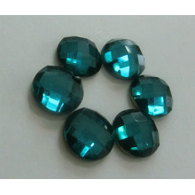 Emerald Flat Back Glass Beads Piedras
